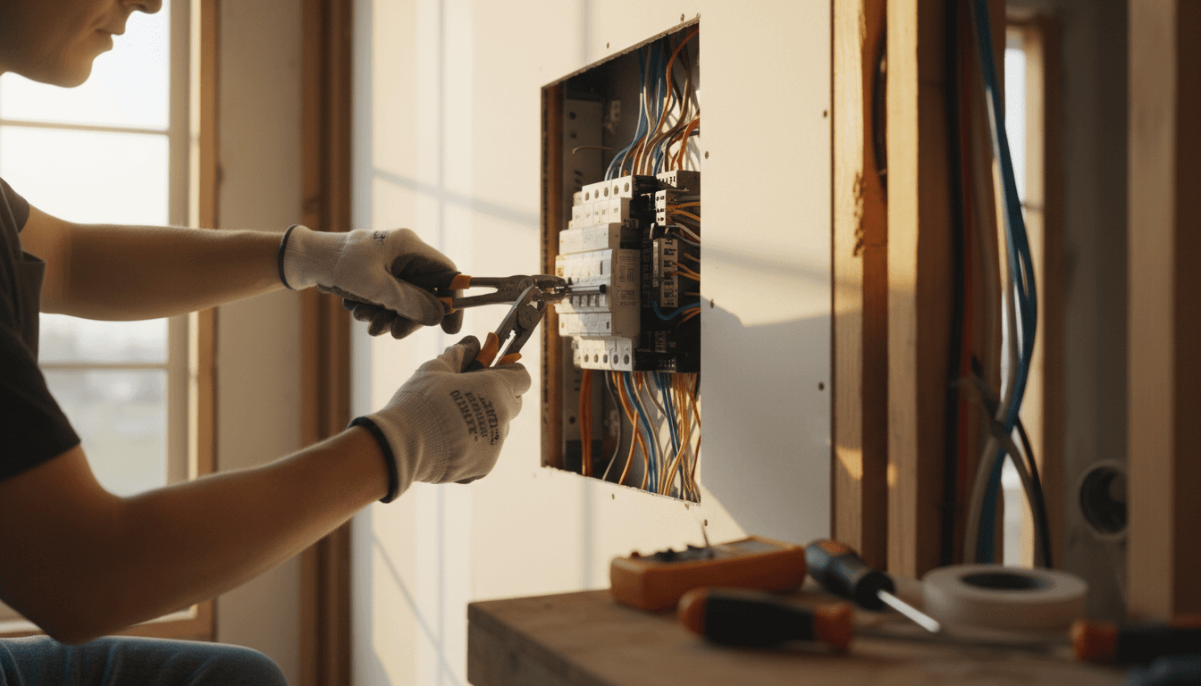 Local service provider actively completing a task